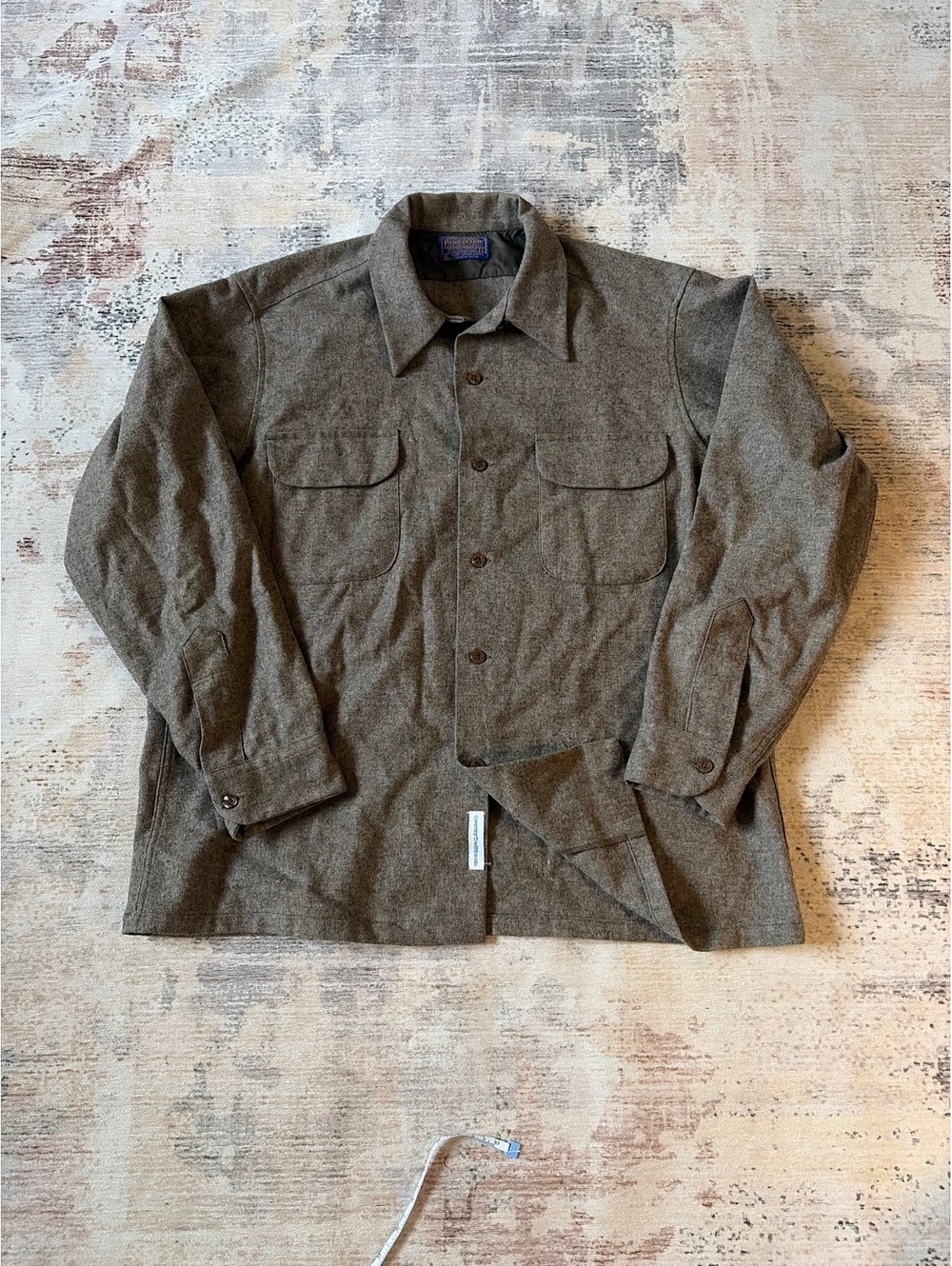 Vtg 60’s Pendleton Board Shirt Mens L wool Loop USA
